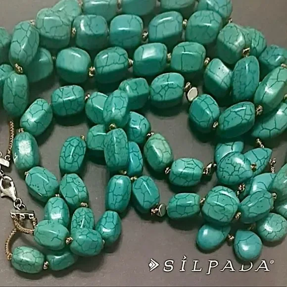 SILPADA N3023 Drops Of The Ocean Turquoise Necklace NIB